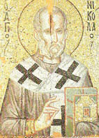 Святитель Николай 14 век мозаичная икона